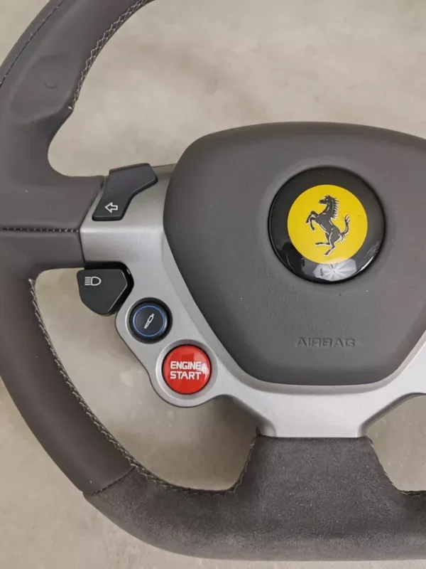 Steering Wheel Gray Leather Carbon Fiber LED OEM Ferrari original - Image 10