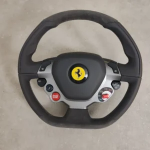 Steering Wheel Gray Leather Carbon Fiber LED OEM Ferrari original