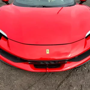 FRONT END FERRARI 296 296GTB GTS CARBON TRIM BUMPER BONNET WINGS HEADLIGHTS SET