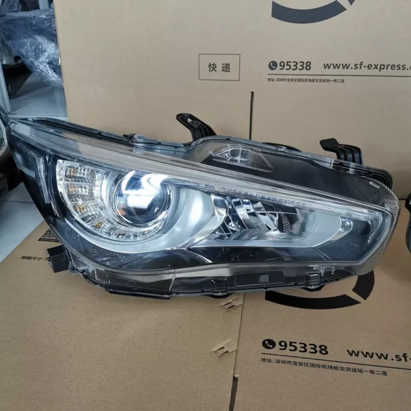 Infiniti Q50 2pcs Left & right Front EU LED Headlights With and without AFS V37 - Image 5