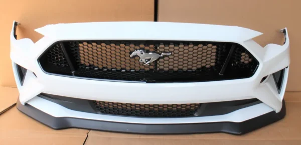 2018 - 23 Ford Mustang GT front bumper cover grille hood set Oxford white - Image 8