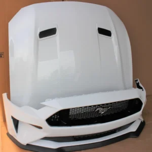 2018 - 23 Ford Mustang GT front bumper cover grille hood set Oxford white