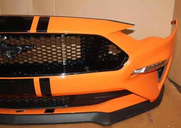 2018-2022 Ford Mustang GT Front Bumper W/ Fog Lights - Twister Orange FM 200 OEM - Image 6