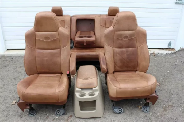 99-2010 FORD F250 F350 KING RANCH LEATHER SEATS BUCKETS NICE CREW CAB 2006 - Image 4