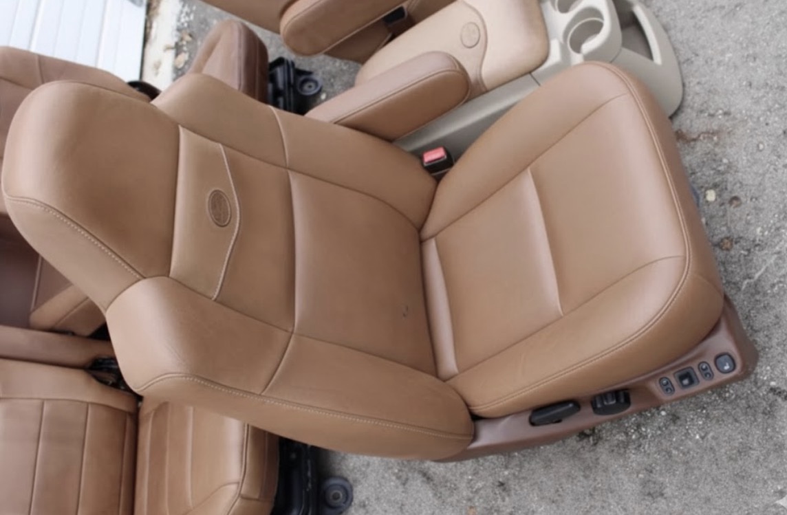 99-2010 FORD F250 F350 KING RANCH LEATHER SEATS BUCKETS NICE CREW CAB 2006 - Image 2