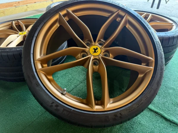 Ferrari 488 Wheels OEM GTB OEM Factory 458 Tires Factory Gold Rare - Image 6