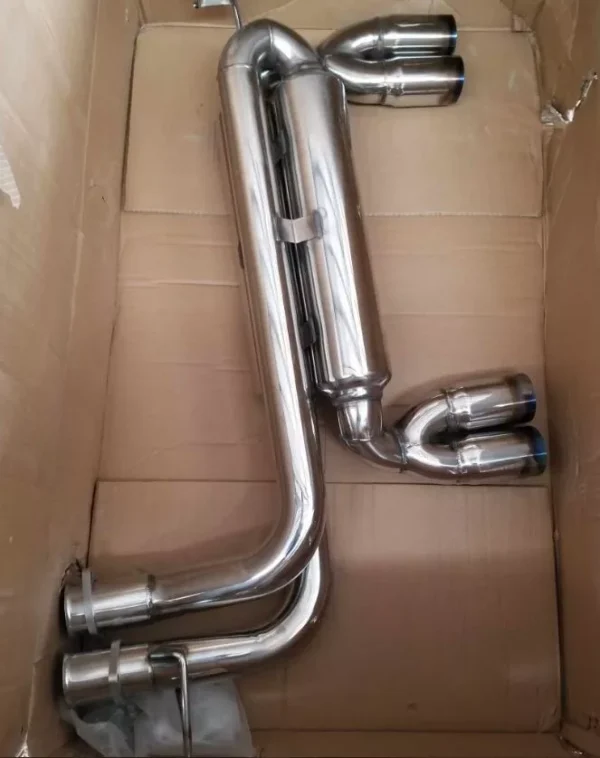 Performance Dual CatBack Exhaust Muffler System 00-05 BMW E46 M3 3.2L Burnt Tip