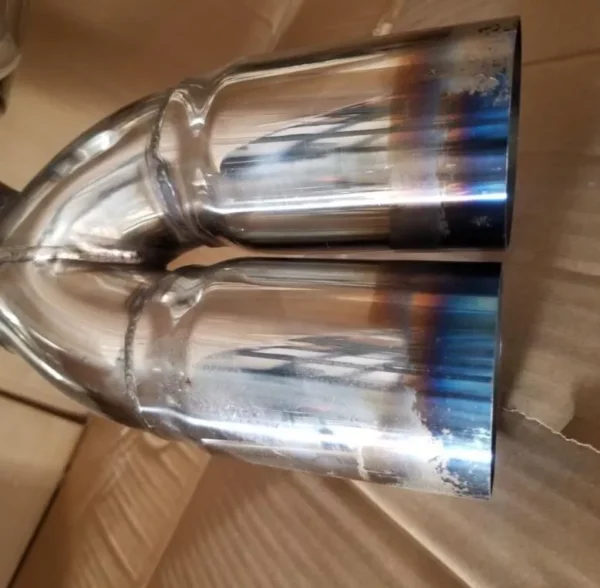 Performance Dual CatBack Exhaust Muffler System 00-05 BMW E46 M3 3.2L Burnt Tip - Image 2