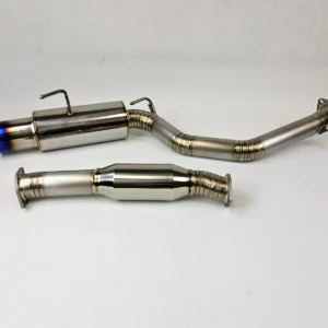 Titanium Burnt Tip Single Exit Muffler Catback Exhaust For 09-21 Nissan 370Z