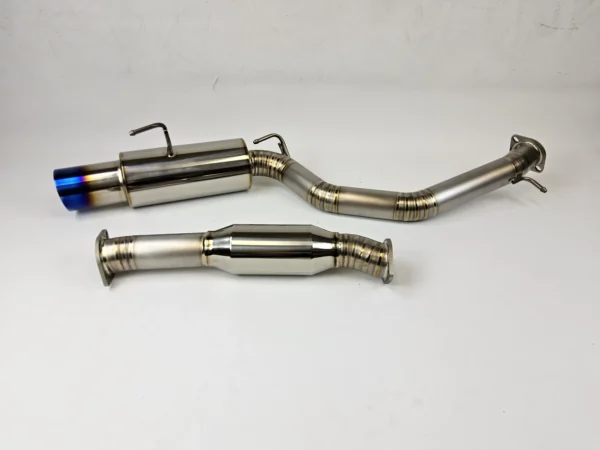 Titanium Burnt Tip Single Exit Muffler Catback Exhaust For 09-21 Nissan 370Z