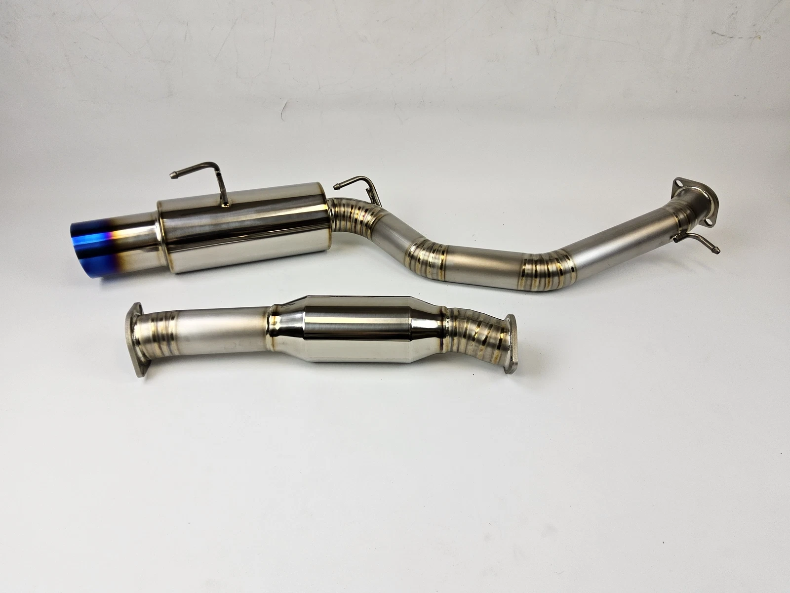 Titanium Burnt Tip Single Exit Muffler Catback Exhaust For 09-21 Nissan 370Z