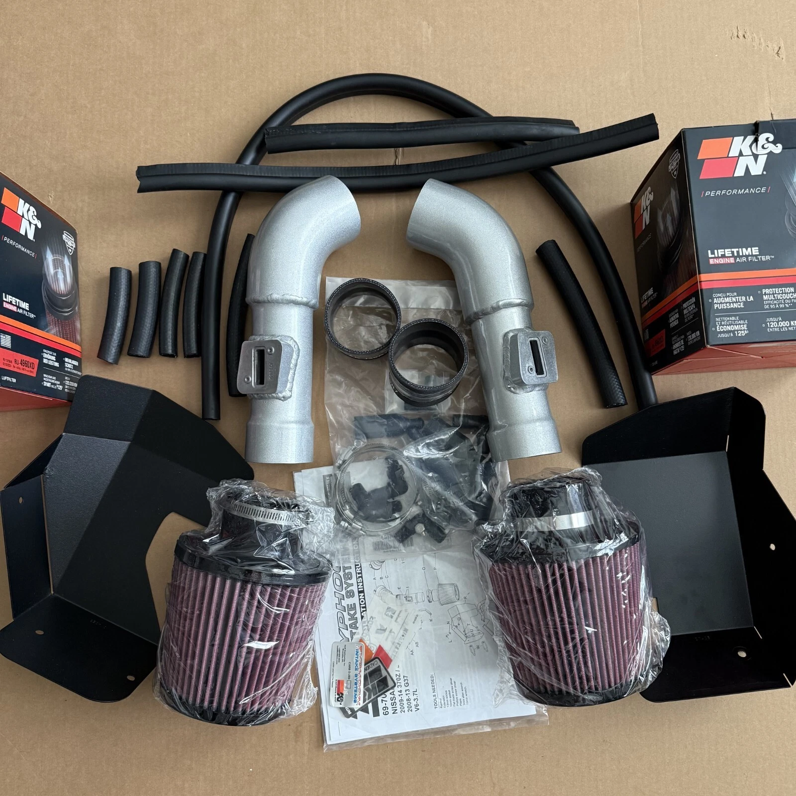 ASSEMBLED K&N 69-7078TS Cold Air Intake for 2009-2020 370Z / 08-13 G37 3.7L V6