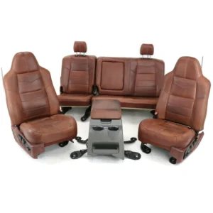 2008-2010 FORD F250 KING RANCH FRONT & REAR SEAT SET W/ CENTER CONSOLE -WILL FIT 99-10 SUPERDUTY