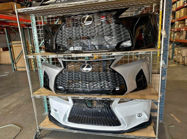 For 06-13 Lexus IS250 IS350 Conversion to 21+ F-Sport Front Bumper Painted Black - Image 3