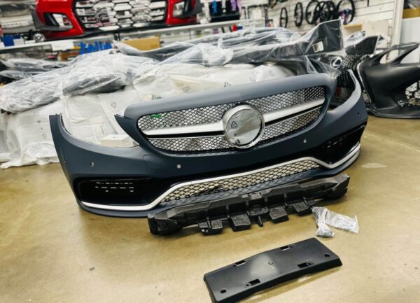 15-18 Mercedes Benz W205 C63 Front Bumper Kit For Regular C Class C300 C450 C45 - Image 3