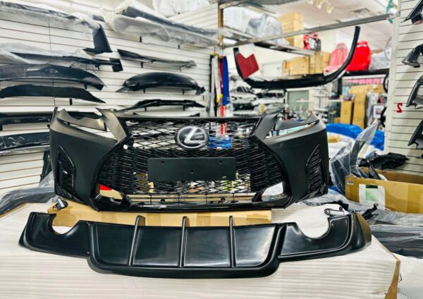 2014-2016 Lexus IS IS250 IS200t IS350 to 21 F-Sport Style Front Bumper diffuser includedPrimer bump - Image 2