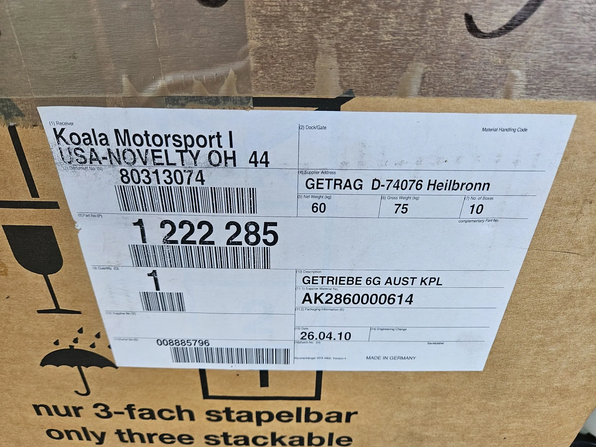 Getrag 6-Speed Manual Transmission for V12 BMW E31s - Image 3