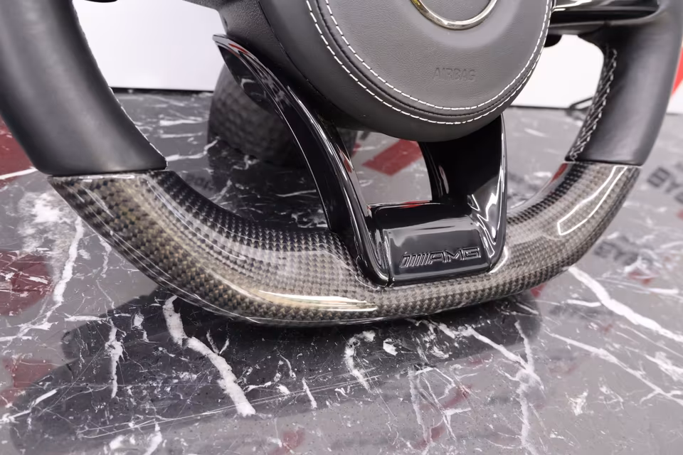 Carbon Steering Wheel Refinement for Mercedes AMG Performance C63 E63 S63 G63 GLE 63 GLS63 SL63 A45 CLA45 - Image 3