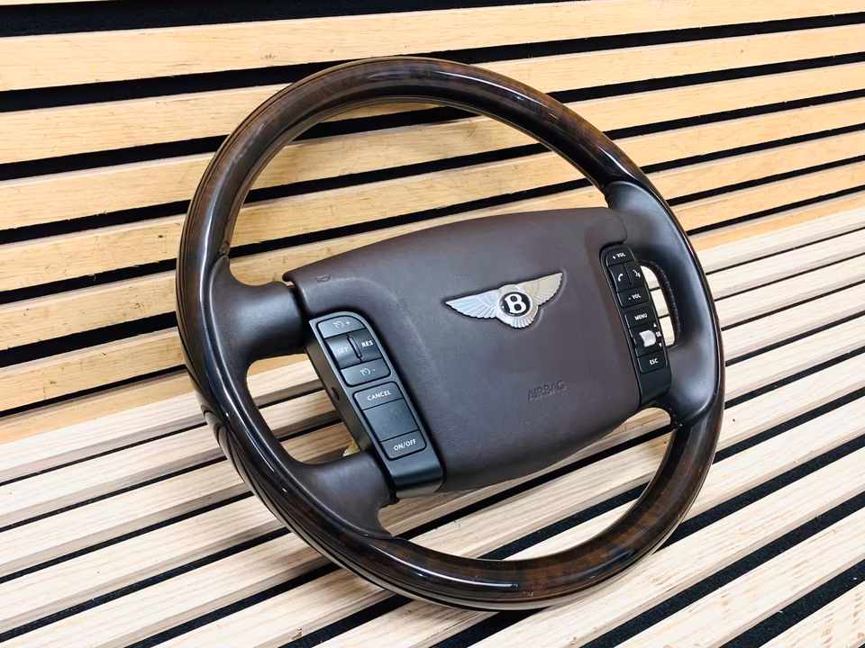 Bentley Continental GT GTC Steering Wheel Wood 3W0419650AE - Image 8