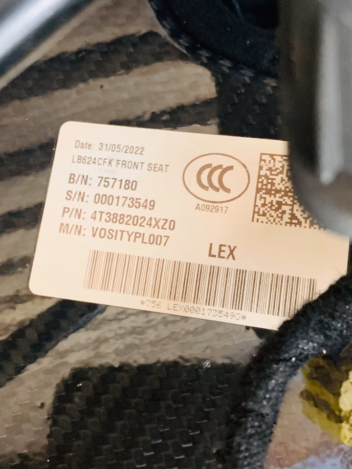 Lamborghini Huracan STO Seats 1 Piece Carbon 4T38820024XZ0 - Image 4