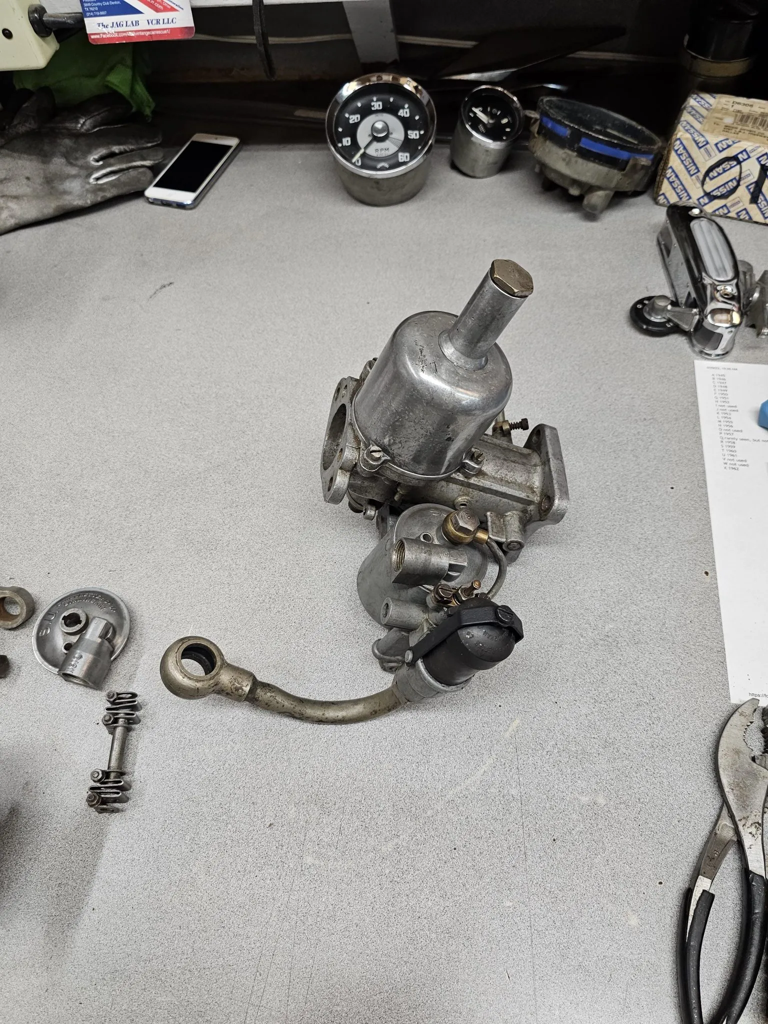 Pair of S.U. H6 Carburetors for Jaguar XK120 - Image 5