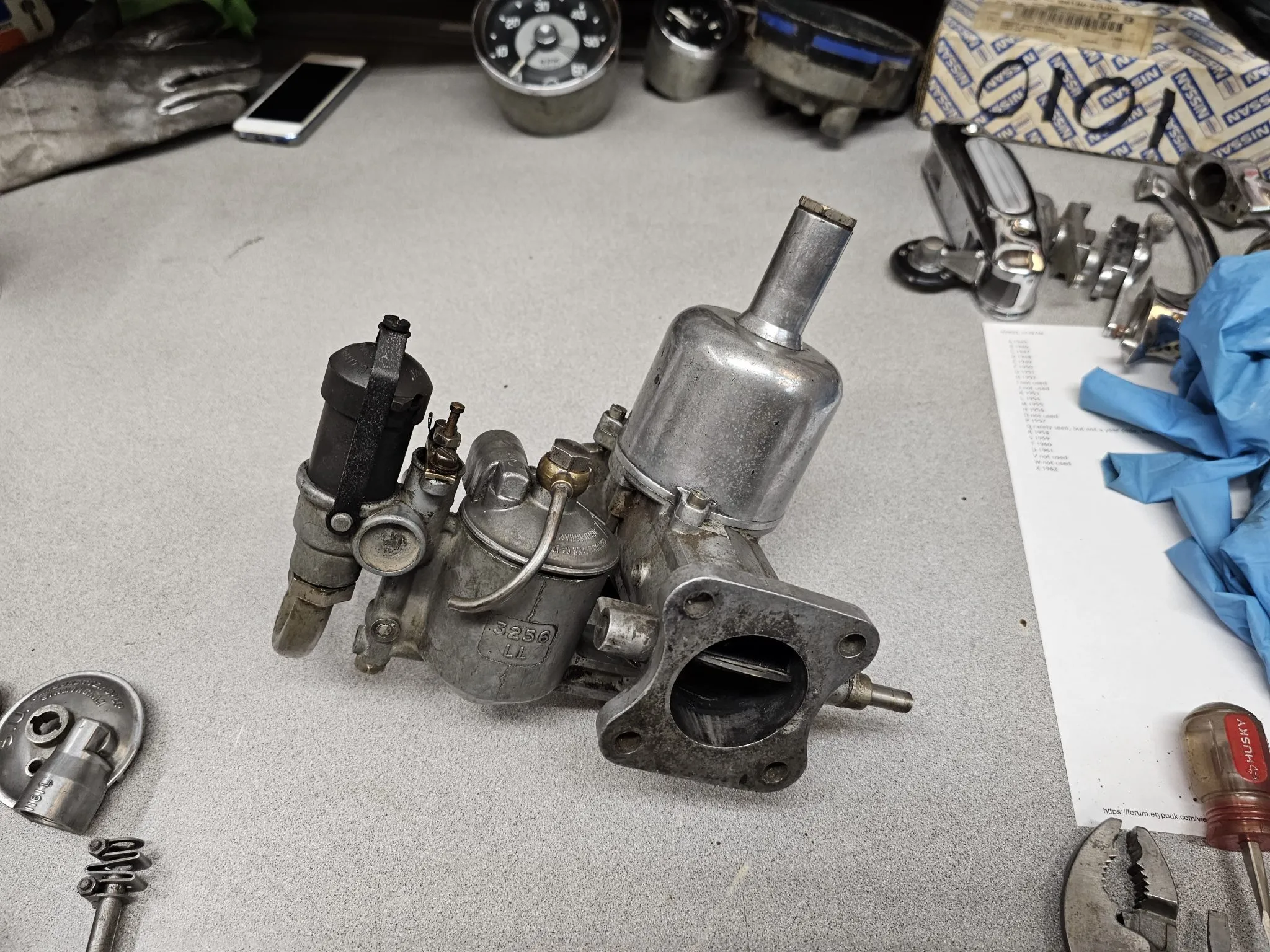 Pair of S.U. H6 Carburetors for Jaguar XK120 - Image 6