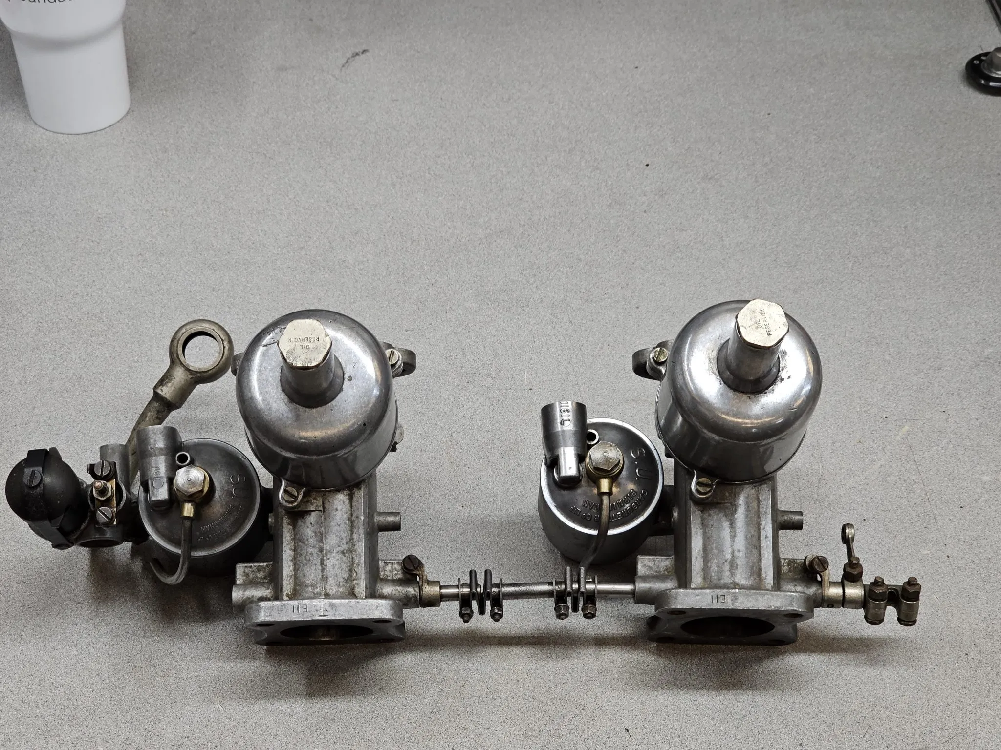 Pair of S.U. H6 Carburetors for Jaguar XK120 - Image 11