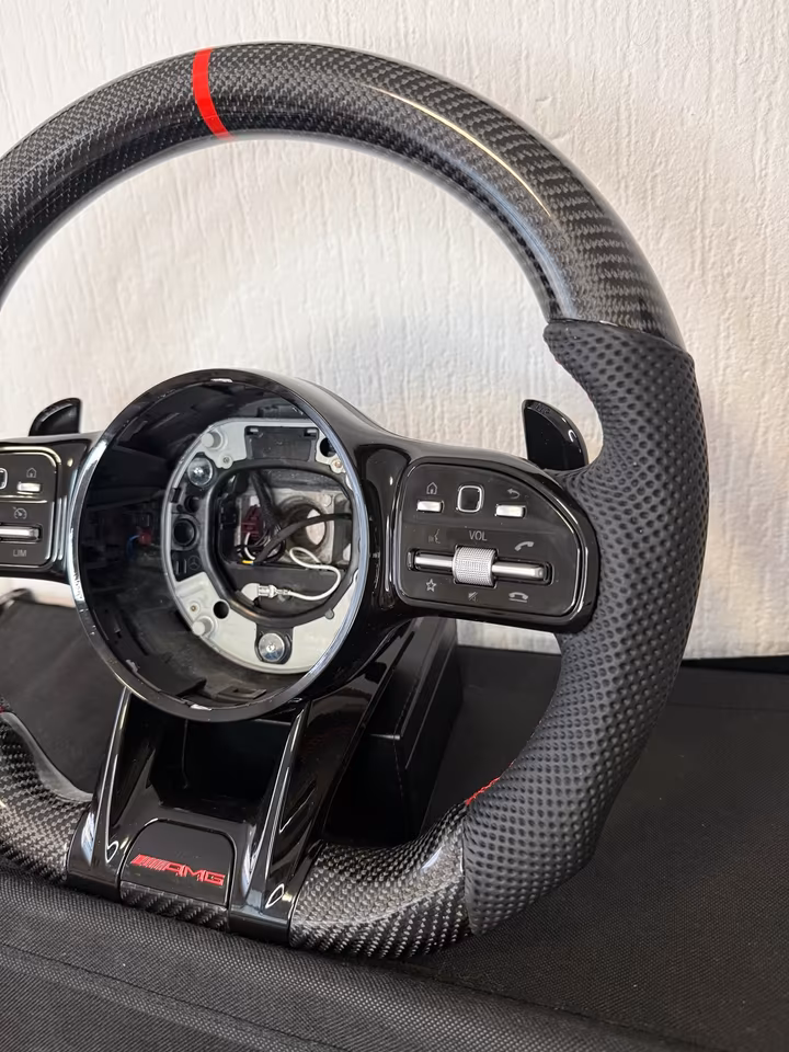 Mercedes-Benz AMG Steering Wheel Performance Carbon Leather - Image 8