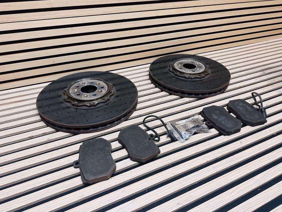 Front Brake Disc Ceramic Bentley GT GTC 3W0615301T 3W0615302J - Image 12