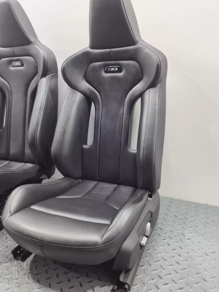 2x BMW M3 F80 Competition Seats Right Left Leather Merino Black - Image 4