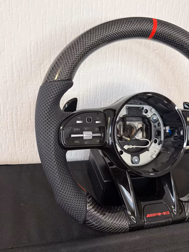 Mercedes-Benz AMG Steering Wheel Performance Carbon Leather - Image 9