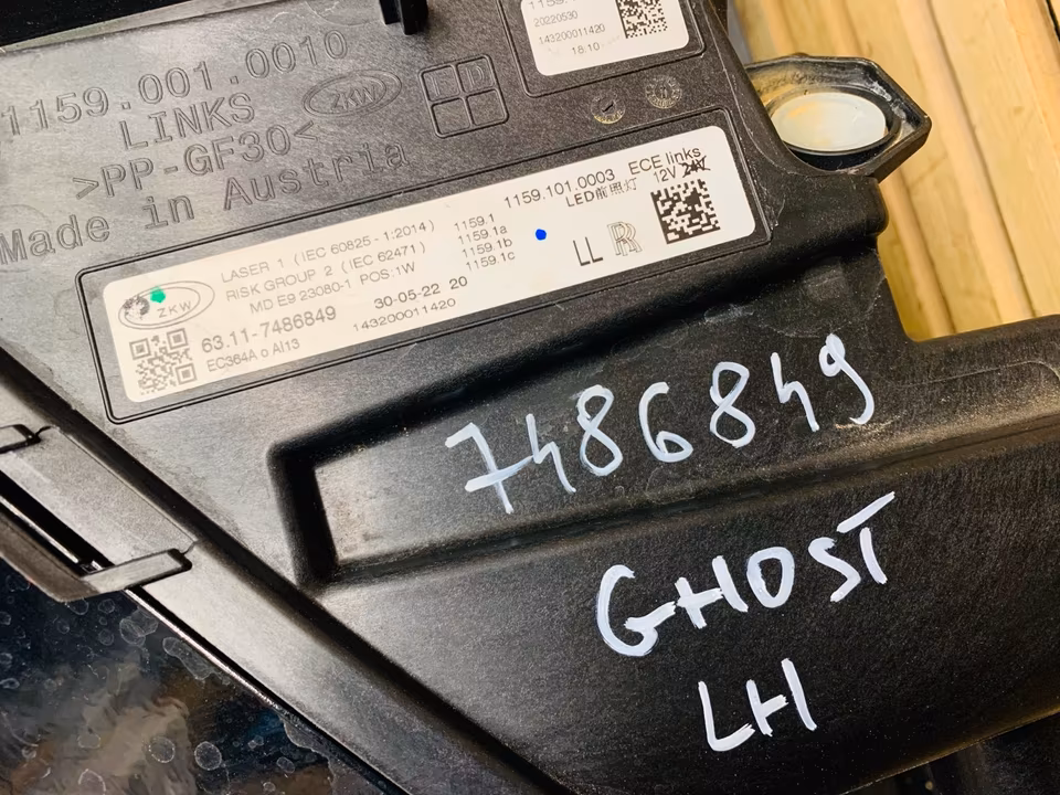 Rolls Royce Ghost Headlight Left Right 7486849 7486850 - Image 4