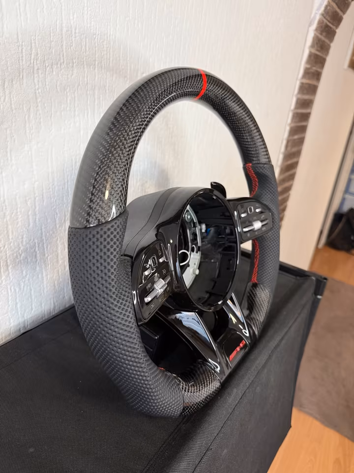 Mercedes-Benz AMG Steering Wheel Performance Carbon Leather - Image 5