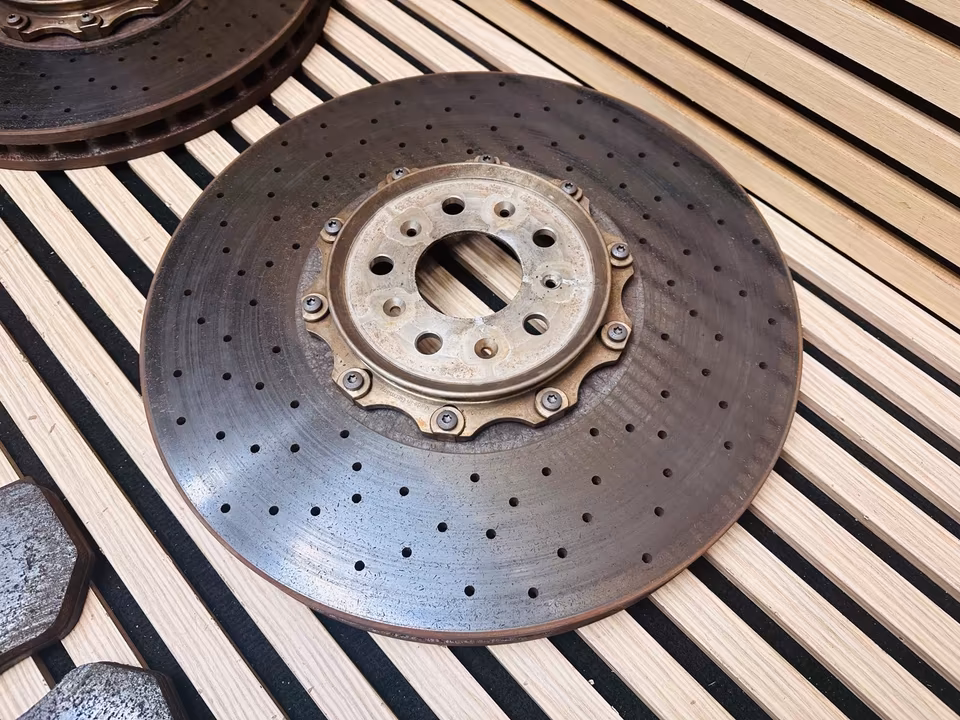 Front Brake Disc Ceramic Bentley GT GTC 3W0615301T 3W0615302J - Image 4