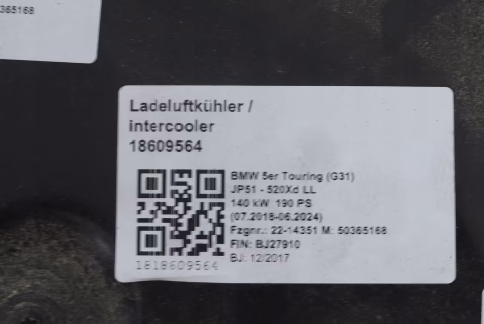 BMW G30 Front Package Bumper M-Package Bonnet Fender Radiator - Image 3