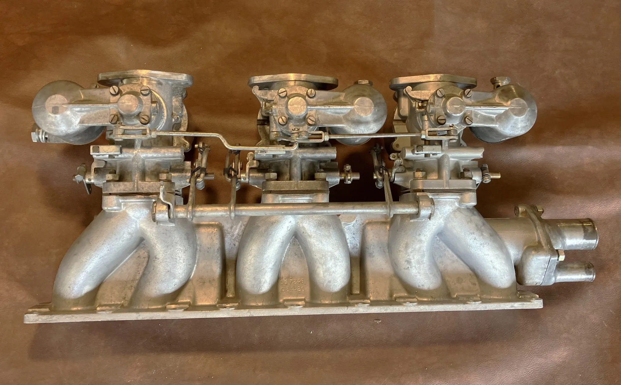 Three S.U. Carburetors and Intake Manifold for Jaguar - Image 10