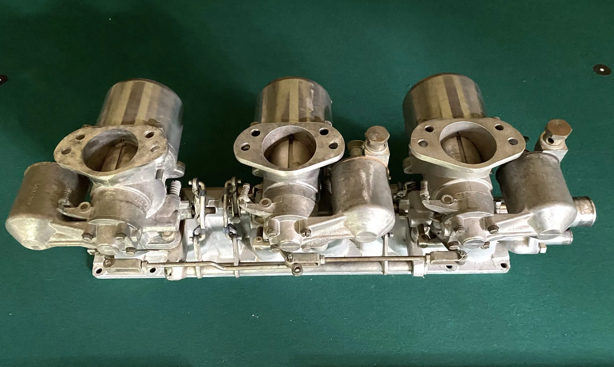 Three S.U. Carburetors and Intake Manifold for Jaguar - Image 4