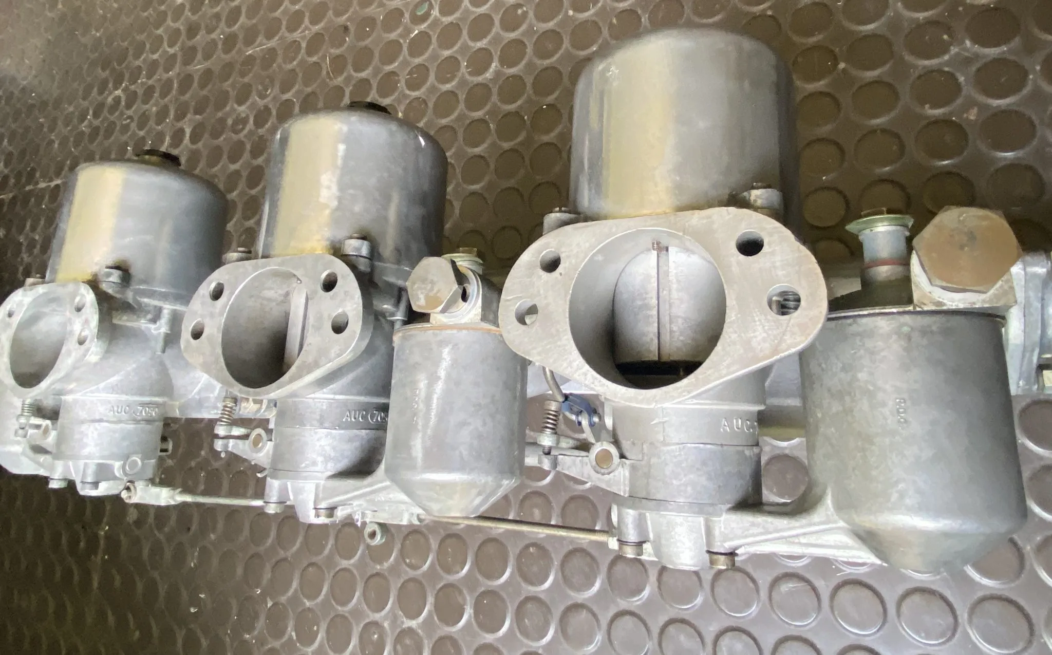 Three S.U. Carburetors and Intake Manifold for Jaguar - Image 6
