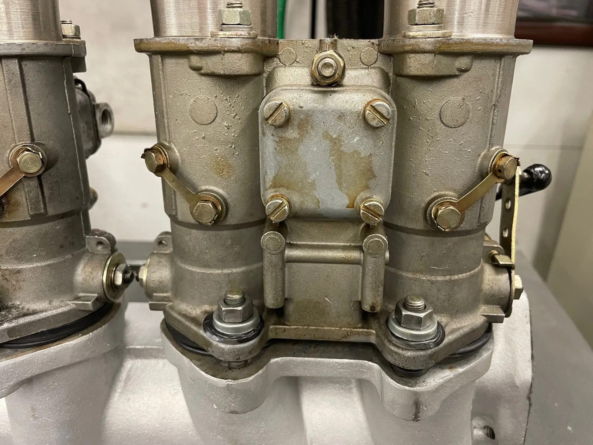 Three Weber 45 DCOE Carburetors and Warneford Intake Manifold for Jaguar - Image 7