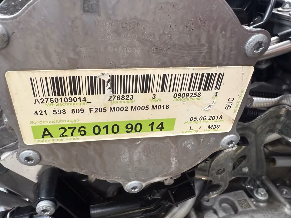 Mercedes C43 W205 complete engine M276.823 287KW/390hp 58tkm. - Image 2