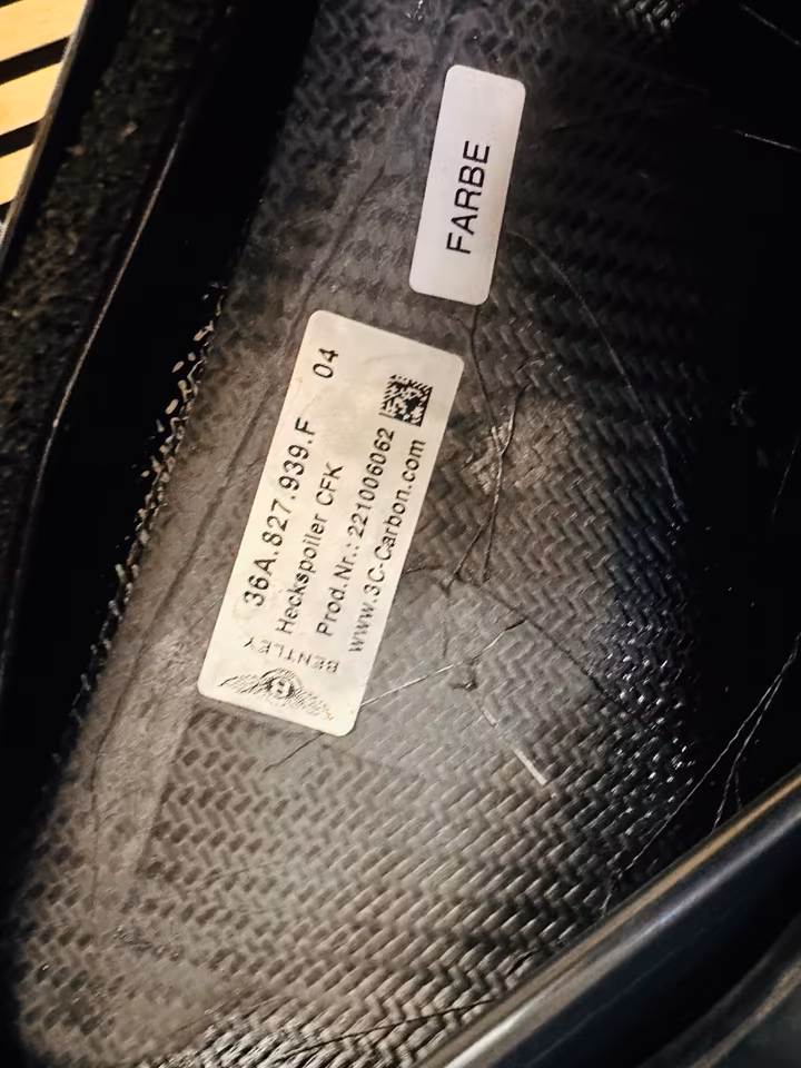 Bentley Bentayga Speed Rear Spoiler Carbon 36A827939 F - Image 4