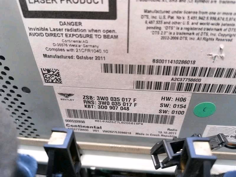 BENTLEY CONTINENTAL GT W12 2012 Navigation Display - Image 14