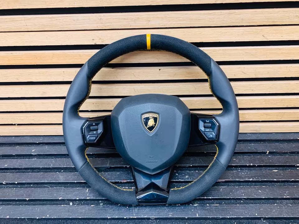 Lamborghini Aventador SVJ Steering Wheel Alcantara 470419091EC - Image 7