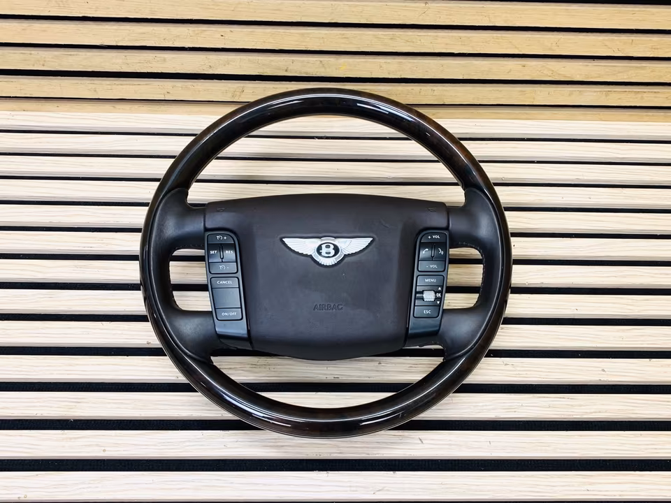 Bentley Continental GT GTC Steering Wheel Wood 3W0419650AE - Image 2