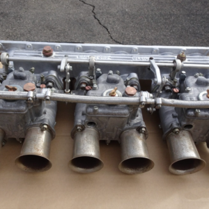 Three Weber 45 DCOE Carburetors and Warneford Intake Manifold for Jaguar