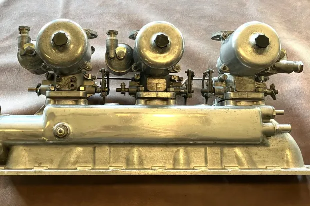 Three S.U. Carburetors and Intake Manifold for Jaguar - Image 15