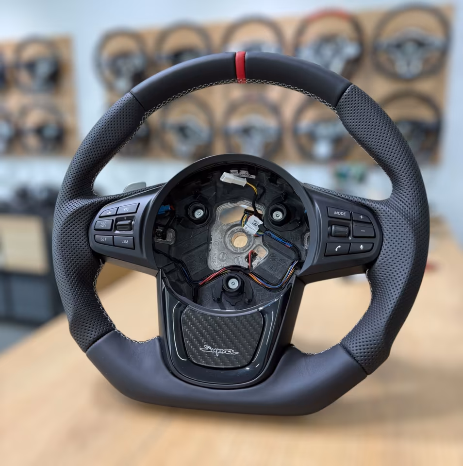 Toyota Supra MK5 steering wheel re-covering, flat-bottomed, Ar.A358 - Image 2