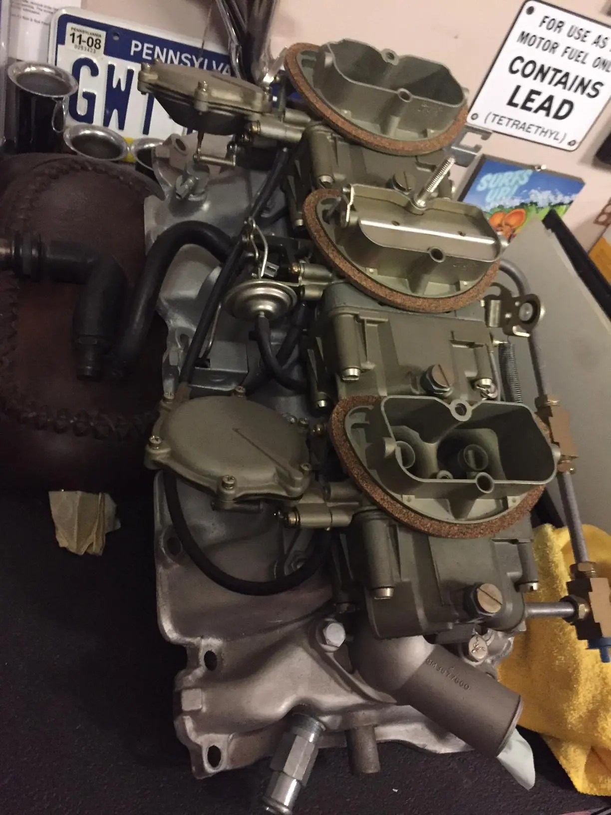 Chevrolet Corvette 427/435 Intake Manifold, Holley Carburetors, and Air Cleaner - Image 4