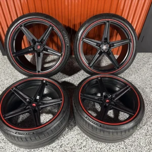 20×10″ and 21×13″ Vossen M-X5 Monoblock Wheels for C8 Corvette