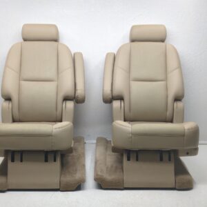 2007 - 2014 Chevy Suburban Yukon XL Rear Bucket Seats, Tan Leather